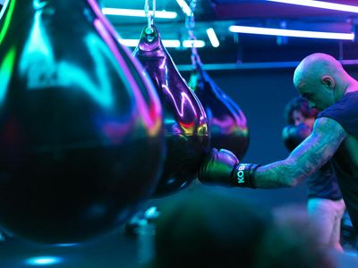 Soft light hitting the floor in a workout space.